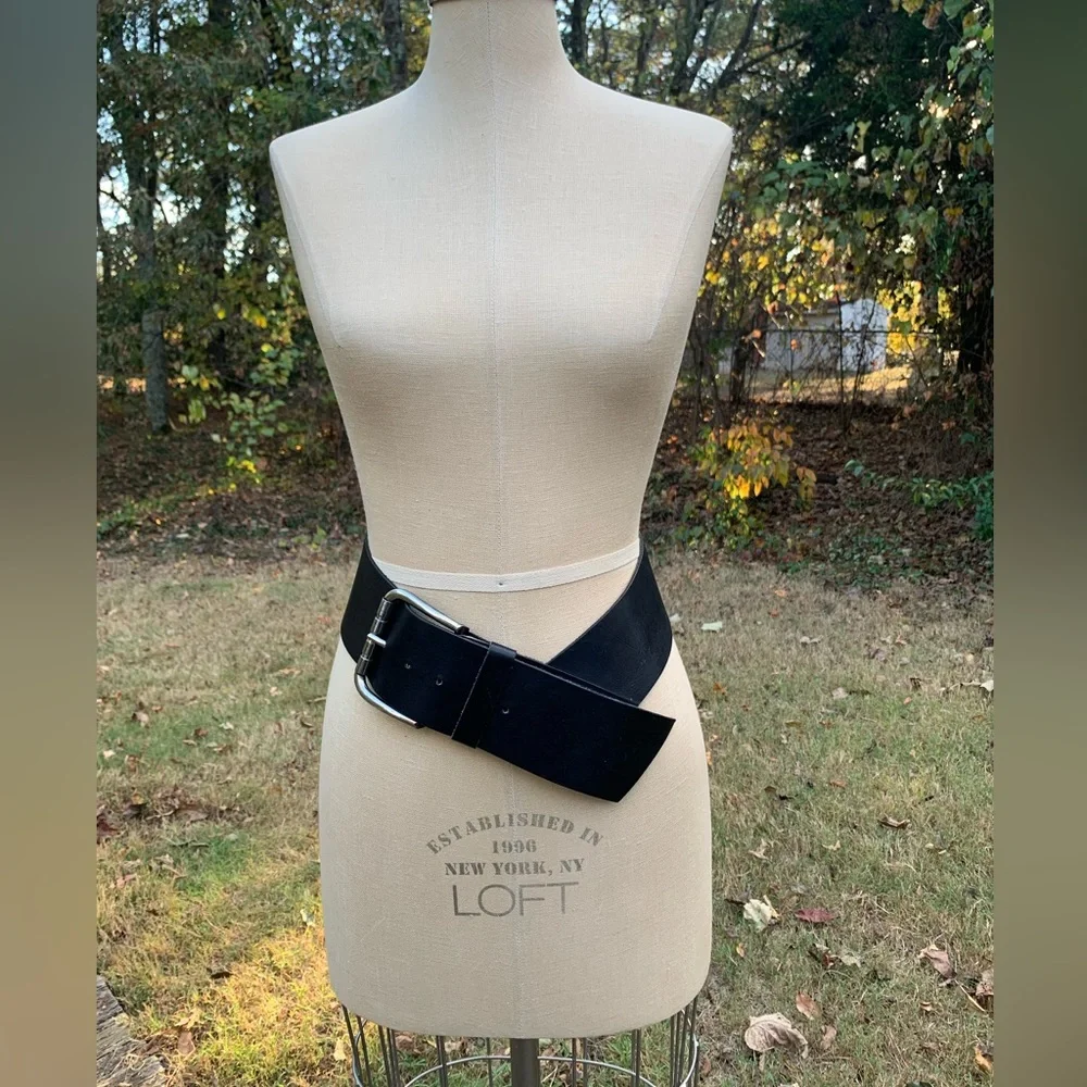 Funky Vintage Leather Oversized Waist Belt
